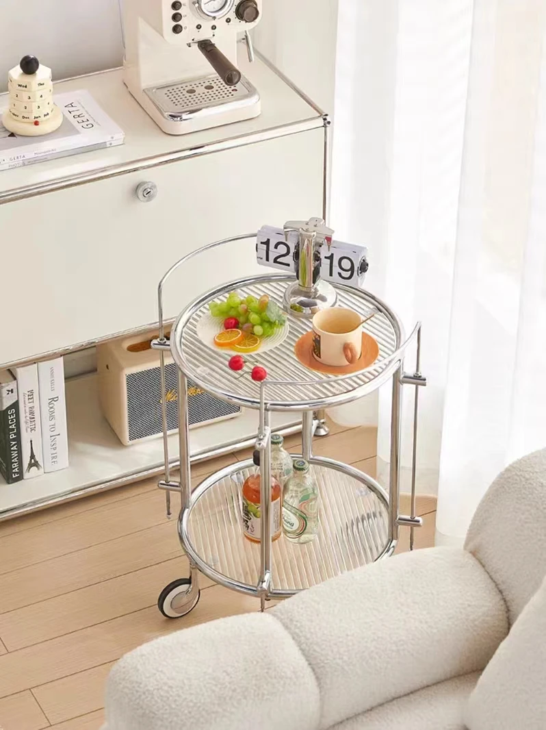 Metal Coffee Table Movable Sofa Side Table Furniture Room Storage Rack Living Room Small Round Table Modern Bedside Table Trolle
Metal Coffee Table Movable Sofa Side Table Furniture Room Storage Rack Living Room Small Round Table Modern Bedside Table Trolle