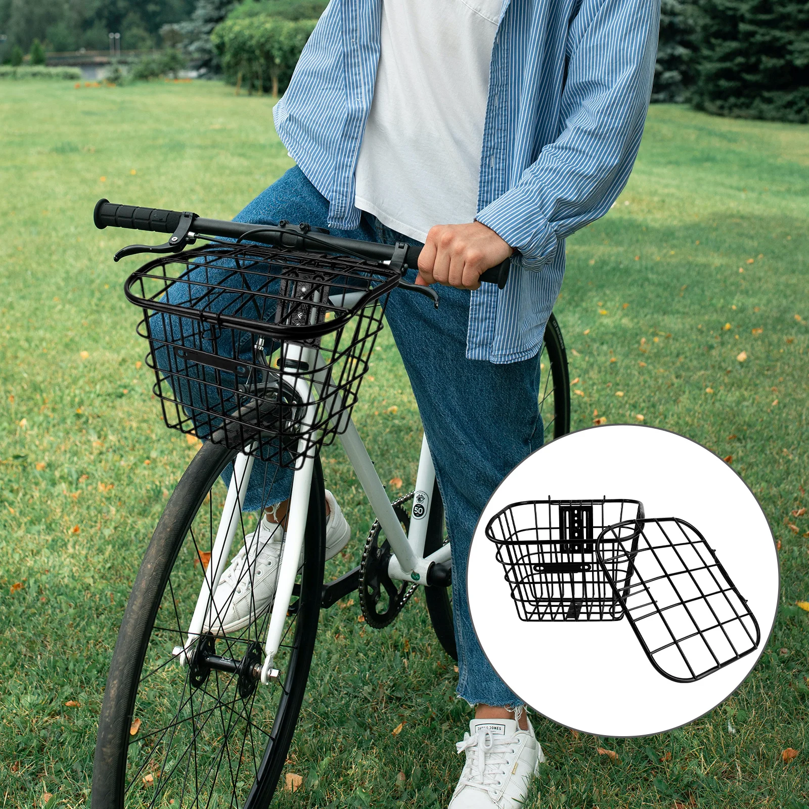 1Pcs Premium Stainless Steel Basket for Bicycle Strong Mounting Bike Basket with Easy Installation No Tools Needed
1Pcs Premium Stainless Steel Basket for Bicycle Strong Mounting Bike Basket with Easy Installation No Tools Needed