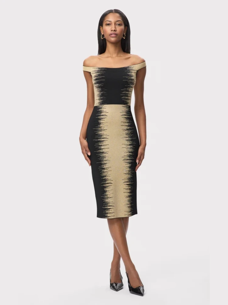Sexy Off The Shoulder Jacquard Midi Bandage Dress Women Sleeveless Patchwork Bodycon Dresses Evening Party Cocktail Gowns
Sexy Off The Shoulder Jacquard Midi Bandage Dress Women Sleeveless Patchwork Bodycon Dresses Evening Party Cocktail Gowns