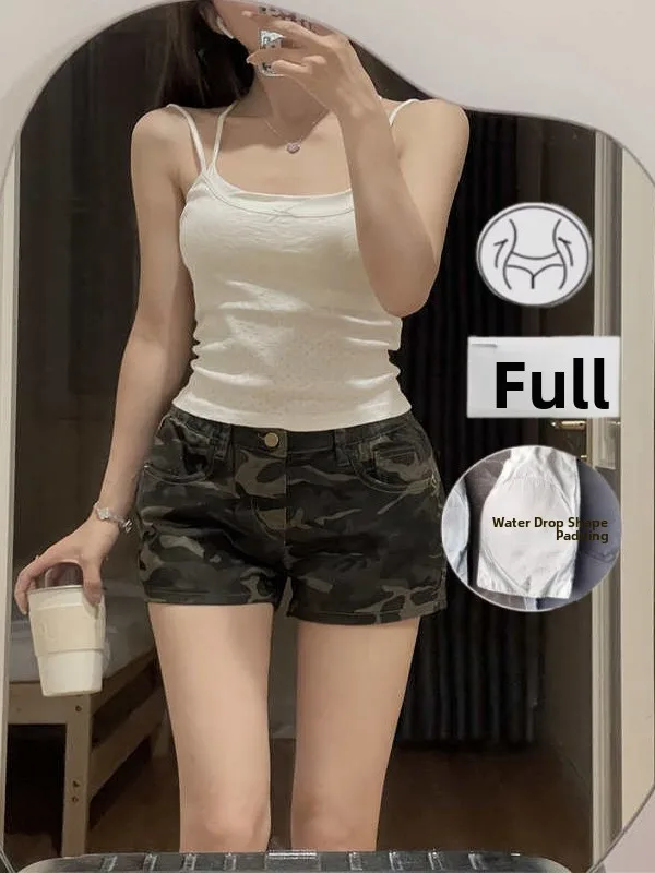 American Camouflage Tight Fit Denim Shorts Women Summer New Hot Pants High Waist Zipper Straight Leg Tummy Control Shorts
American Camouflage Tight Fit Denim Shorts Women Summer New Hot Pants High Waist Zipper Straight Leg Tummy Control Shorts