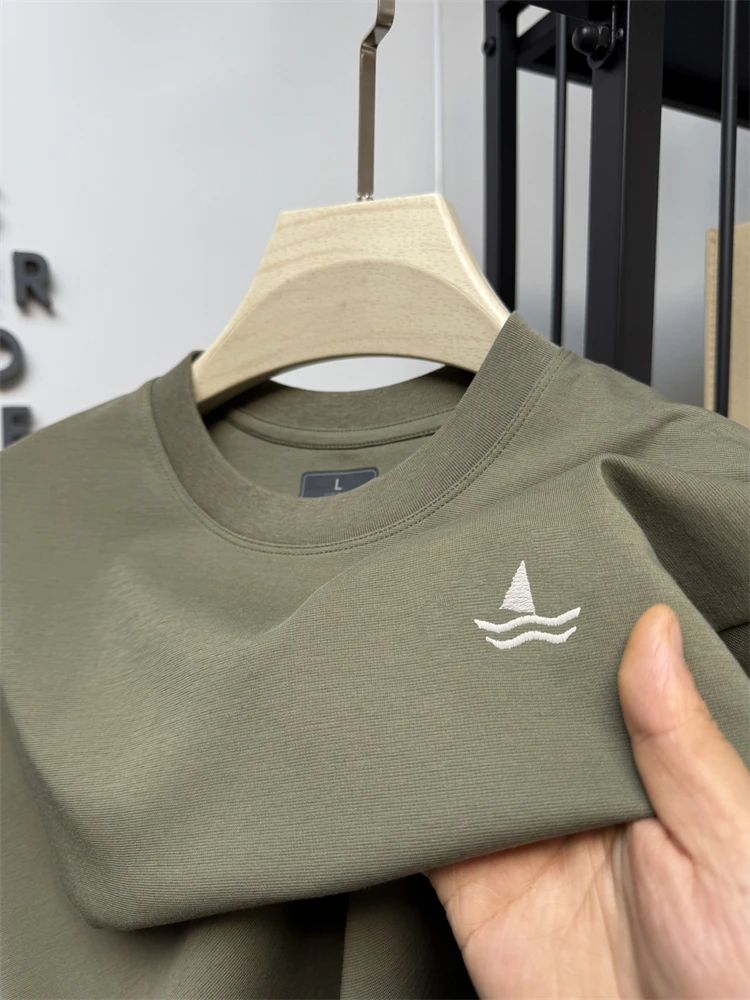 Luxury Brand 100Cotton Men's T-shirt Summer New Fashion Boat Embroidery Roun Neck Short Sleeve Trendy Casual Breathable Menswear
Luxury Brand 100Cotton Men's T-shirt Summer New Fashion Boat Embroidery Roun Neck Short Sleeve Trendy Casual Breathable Menswear