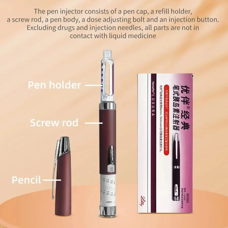 Pen Classic model Generation Syringe Insulin Injection Pen Ergo Youban Pen Diabetic Products Blood Sugar Injection for Diabetes
Pen Classic model Generation Syringe Insulin Injection Pen Ergo Youban Pen Diabetic Products Blood Sugar Injection for Diabetes