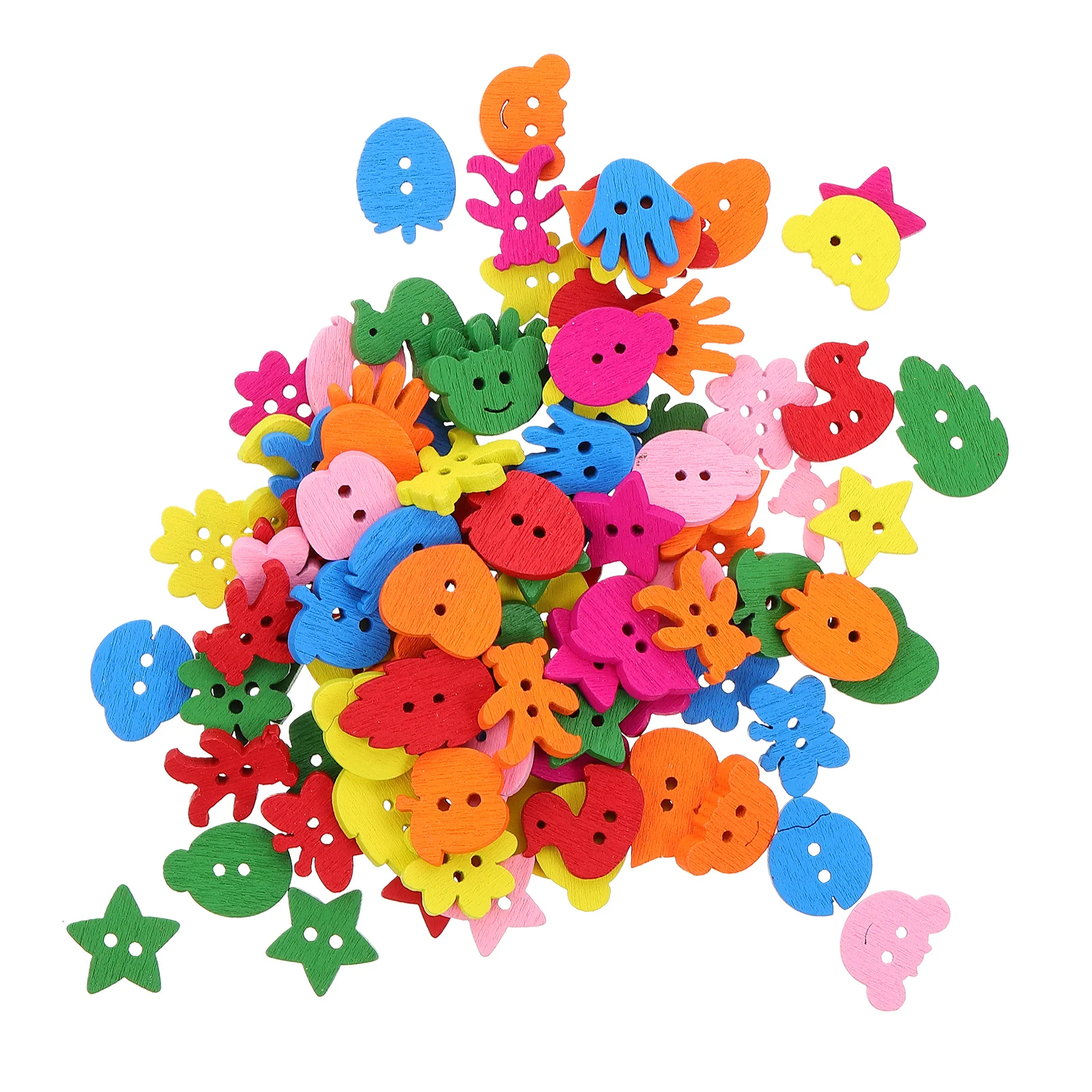 100 Pcs Buttons Cartoon Wooden Decorative DIY Craft Supplies Multifunction Hand-made Clothes for Sewing Child
100 Pcs Buttons Cartoon Wooden Decorative DIY Craft Supplies Multifunction Hand-made Clothes for Sewing Child