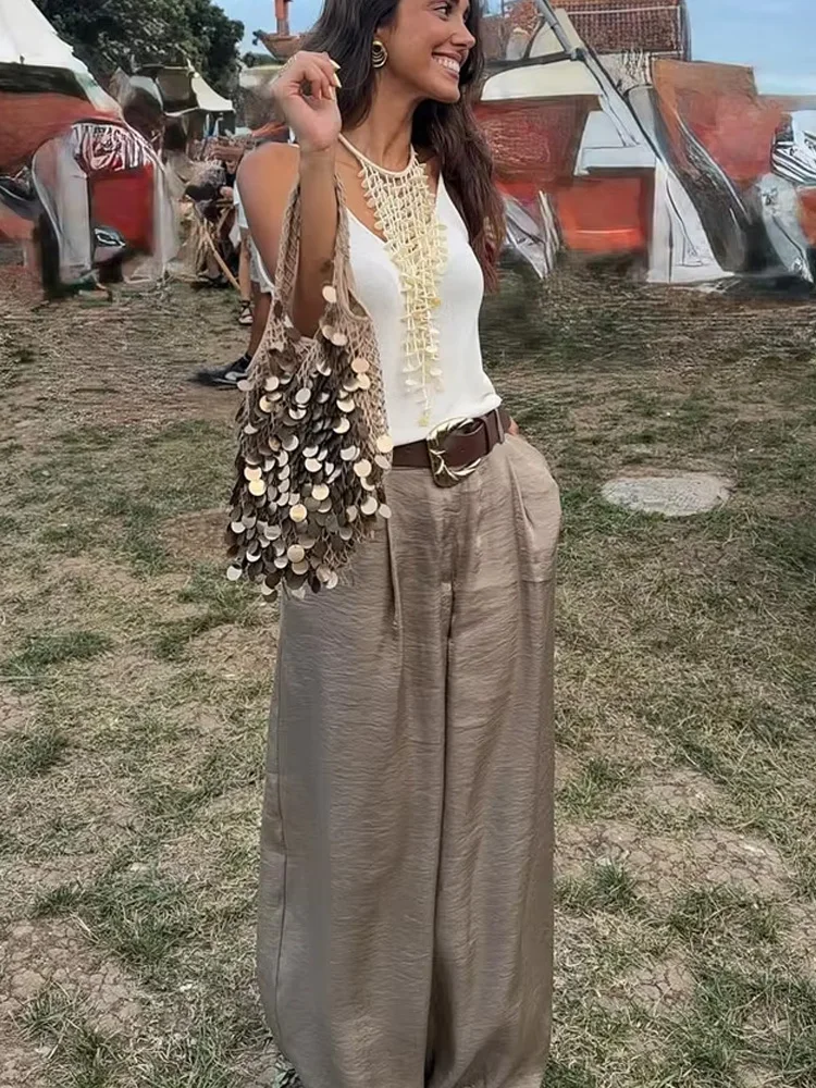 HH модные женские брюки с поясом и морщинами, украшенные свободными длинными брюками, 2025 г., женские модные однотонные повседневные широкие брюки с боковым карманом на молнии
HH модные женские брюки с поясом и морщинами, украшенные свободными длинными брюками, 2025 г., женские модные однотонные повседневные широкие брюки с боковым карманом на молнии