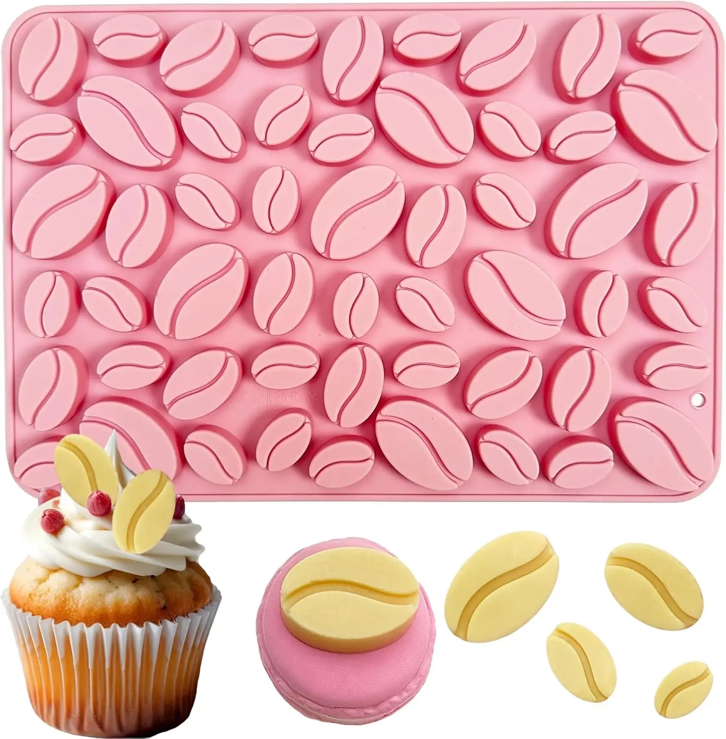 3 Size Coffee Beans Silicone Mold 54 Cavity Coffee Bean Chocolate Sugar Candy Ice Cube Mold for Cake Cupcake Decoration
3 Size Coffee Beans Silicone Mold 54 Cavity Coffee Bean Chocolate Sugar Candy Ice Cube Mold for Cake Cupcake Decoration