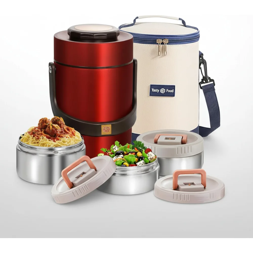 Термобаночка для пищевых продуктов с вакуумной изоляцией, 67 унций, с широким горлышком и 3-уровневыми штабелируемыми контейнерами Bento для взрослых
Термобаночка для пищевых продуктов с вакуумной изоляцией, 67 унций, с широким горлышком и 3-уровневыми штабелируемыми контейнерами Bento для взрослых