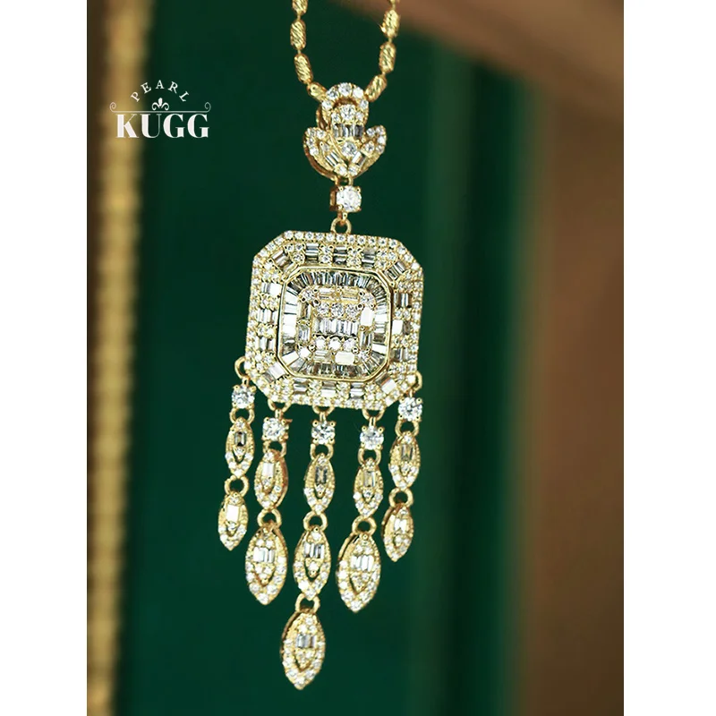 KUGG 100% 18K White/Yellow Gold Pendant Luxury Design 1.18carat Real Natural Diamond Necklace Pendant for Women Fine Jewelry
KUGG 100% 18K White/Yellow Gold Pendant Luxury Design 1.18carat Real Natural Diamond Necklace Pendant for Women Fine Jewelry