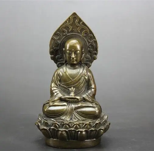 Тибетская буддистская старинная медная резная статуя Ksitigarbha Boddhisattva Saviour-Monk
Тибетская буддистская старинная медная резная статуя Ksitigarbha Boddhisattva Saviour-Monk