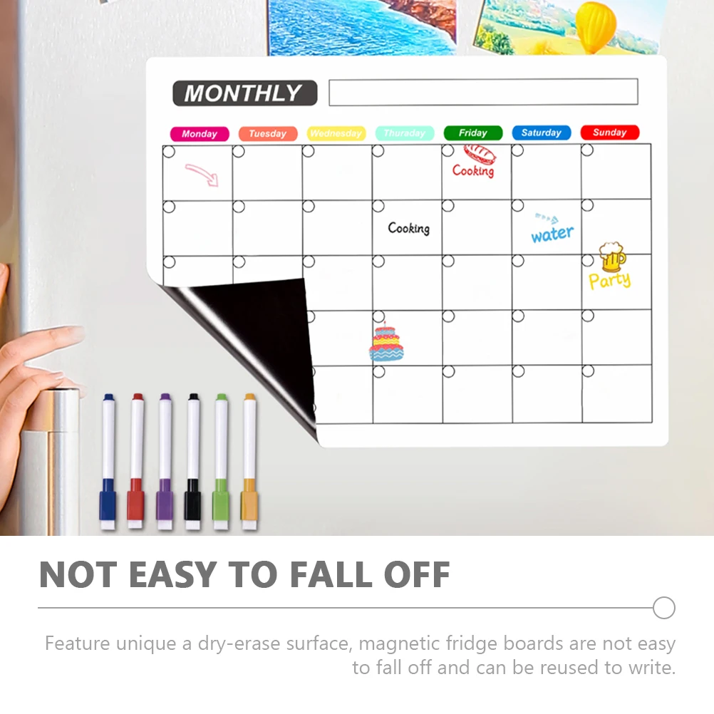 Magnetic Message Board Fridge Planner Weekly Schedule Calendar Writing Pad Clear Dry Erase Board for Refrigerator Reusable
Magnetic Message Board Fridge Planner Weekly Schedule Calendar Writing Pad Clear Dry Erase Board for Refrigerator Reusable