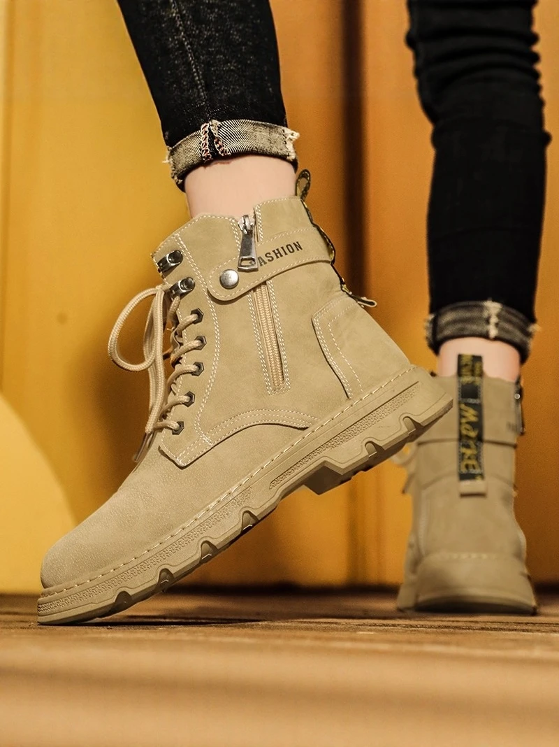 Men's High-Top Boots Waterproof Anti-Slip Winter Workwear Trendy Shoes Wear-Resistant Labor Protection Large Yellow Boots
Men's High-Top Boots Waterproof Anti-Slip Winter Workwear Trendy Shoes Wear-Resistant Labor Protection Large Yellow Boots