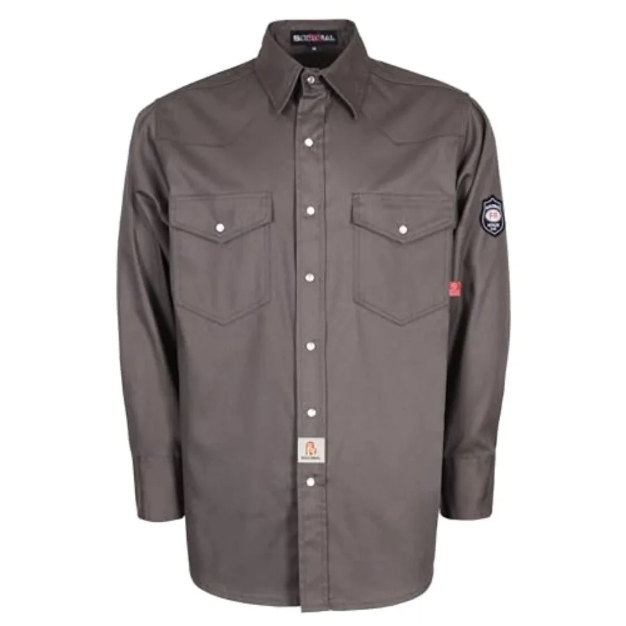 BOCOMAL FR Shirts 6.25oz Lightweight Welding Shirts Flame Resistant Men's Fire Retardant Shirt
BOCOMAL FR Shirts 6.25oz Lightweight Welding Shirts Flame Resistant Men's Fire Retardant Shirt