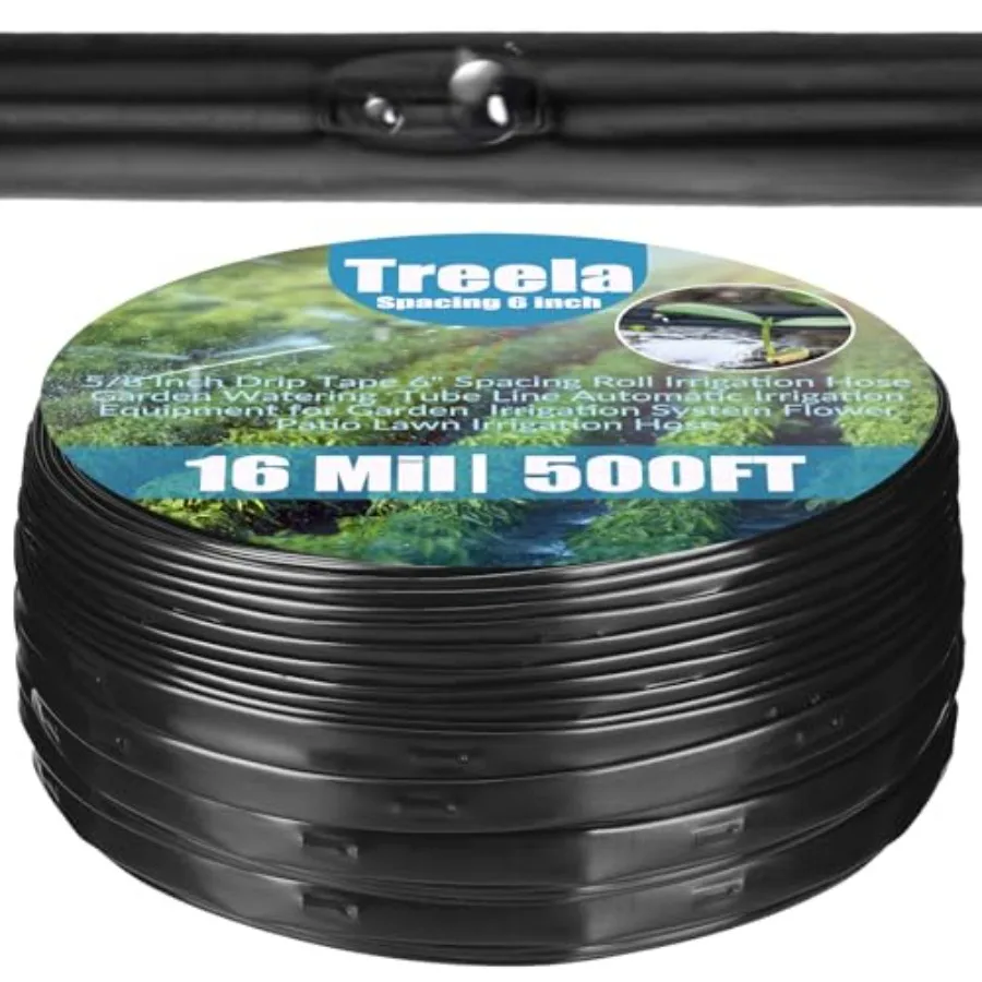 500ft 5/8 Inch Drip Tape 6 Spacing 16 Mil Irrigation Hose Garden Watering Tube Line for Automatic Garden Irrigation System Flow
500ft 5/8 Inch Drip Tape 6 Spacing 16 Mil Irrigation Hose Garden Watering Tube Line for Automatic Garden Irrigation System Flow