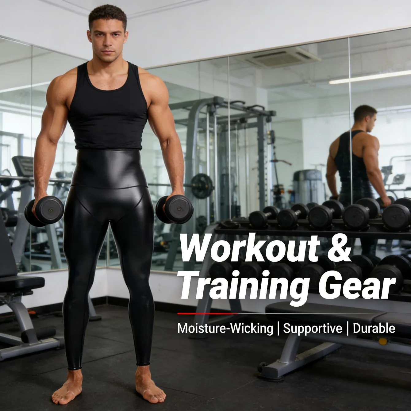 Men's Fitness Waist-Tightening Capris 4-Way Stretch Leather Pants High Waist Body-Shaping Waist & Butt Lifting Pants
Men's Fitness Waist-Tightening Capris 4-Way Stretch Leather Pants High Waist Body-Shaping Waist & Butt Lifting Pants