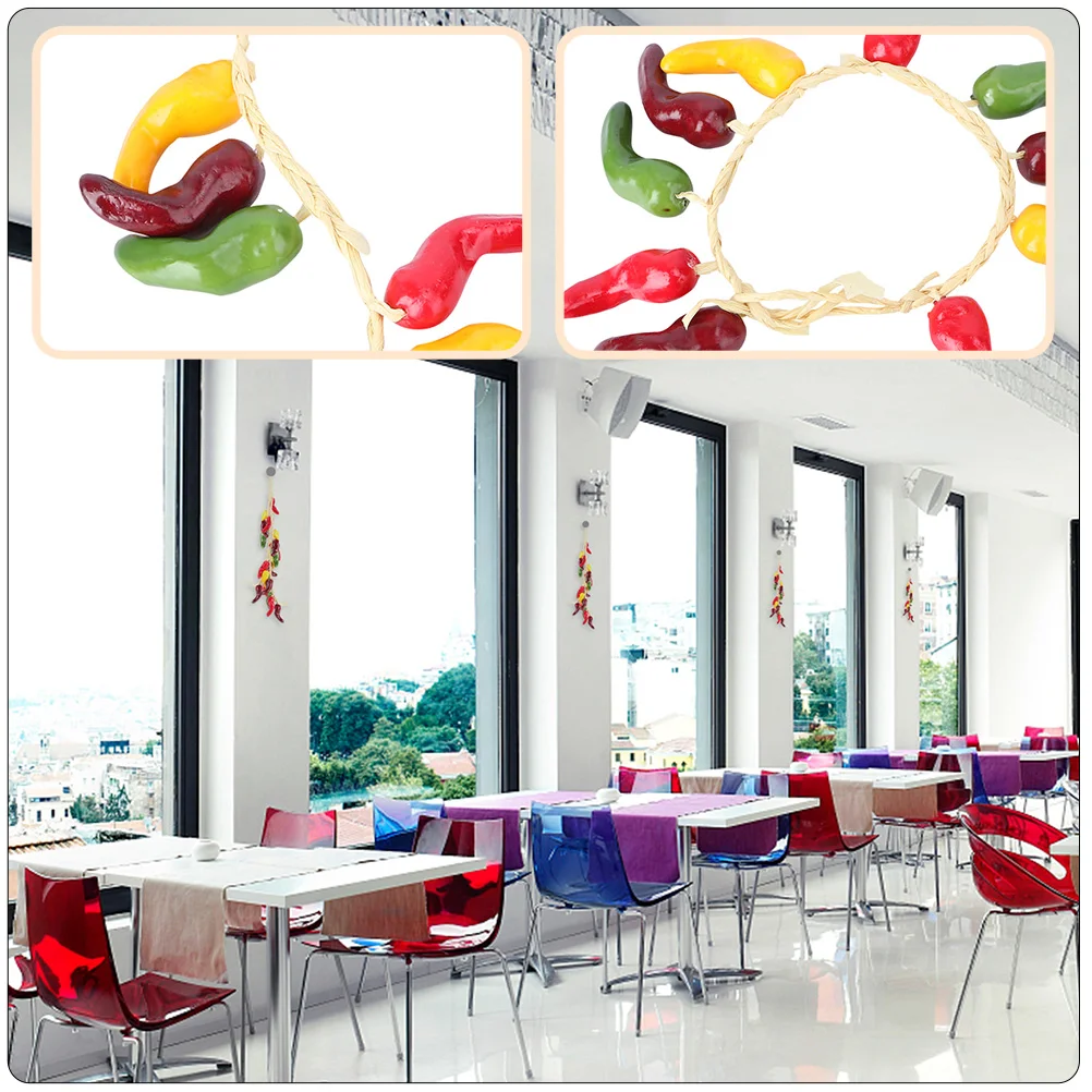 Fake Pepper String Pendants Realistic Foam Vegetable Hanging Decorations For Home Restaurant Wall Props Simulation
Fake Pepper String Pendants Realistic Foam Vegetable Hanging Decorations For Home Restaurant Wall Props Simulation