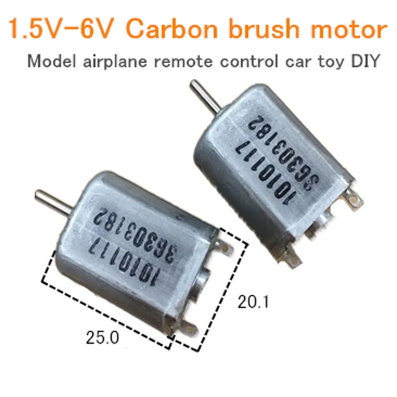 130 High Speed DC Motor,1.5V 6V Model Airplane Remote Control Car Toy DIY Iron Cover Carbon Brush Motor
130 High Speed DC Motor,1.5V 6V Model Airplane Remote Control Car Toy DIY Iron Cover Carbon Brush Motor