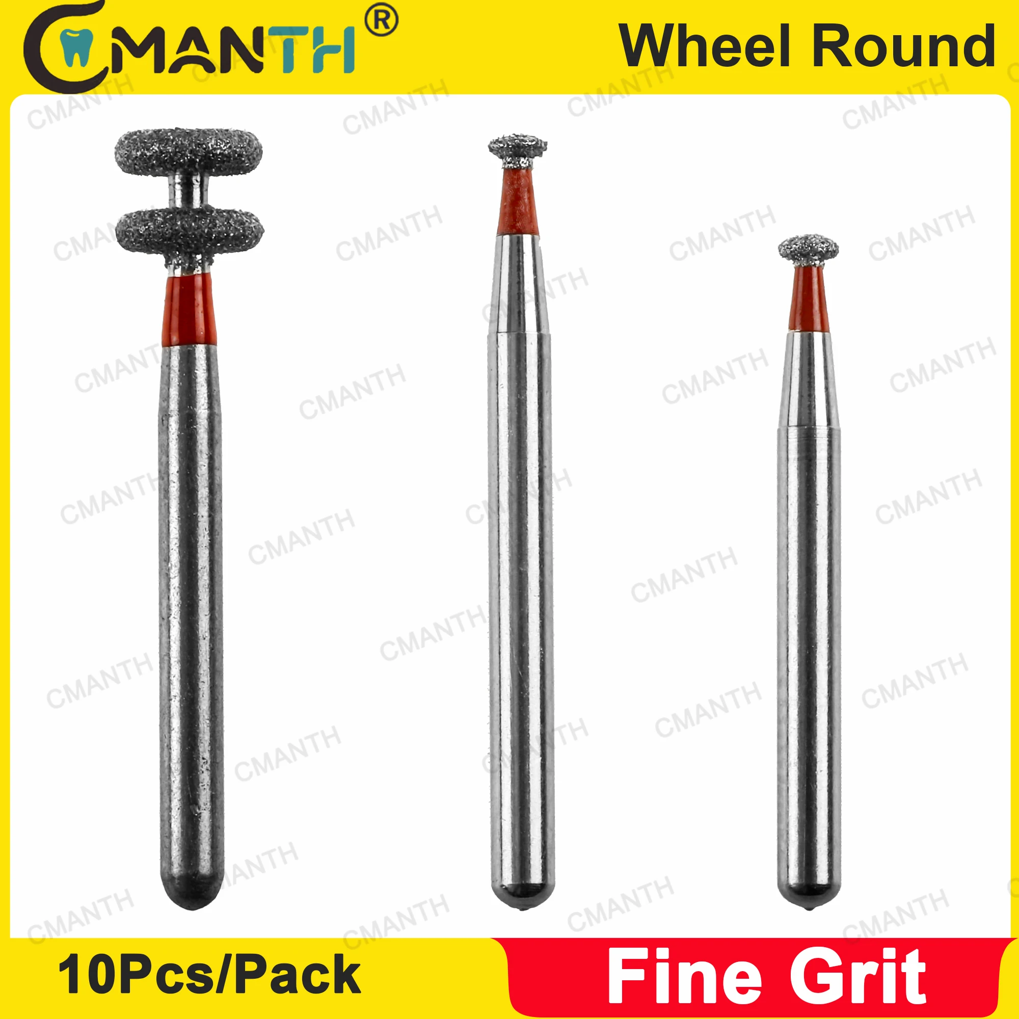 Dental Diamond Burs FG Dia 1.6mm Fine Grit WR Wheel Round Edge Dentistry Strawberries Drill High Speed Bur 10pcs/Pack
Dental Diamond Burs FG Dia 1.6mm Fine Grit WR Wheel Round Edge Dentistry Strawberries Drill High Speed Bur 10pcs/Pack