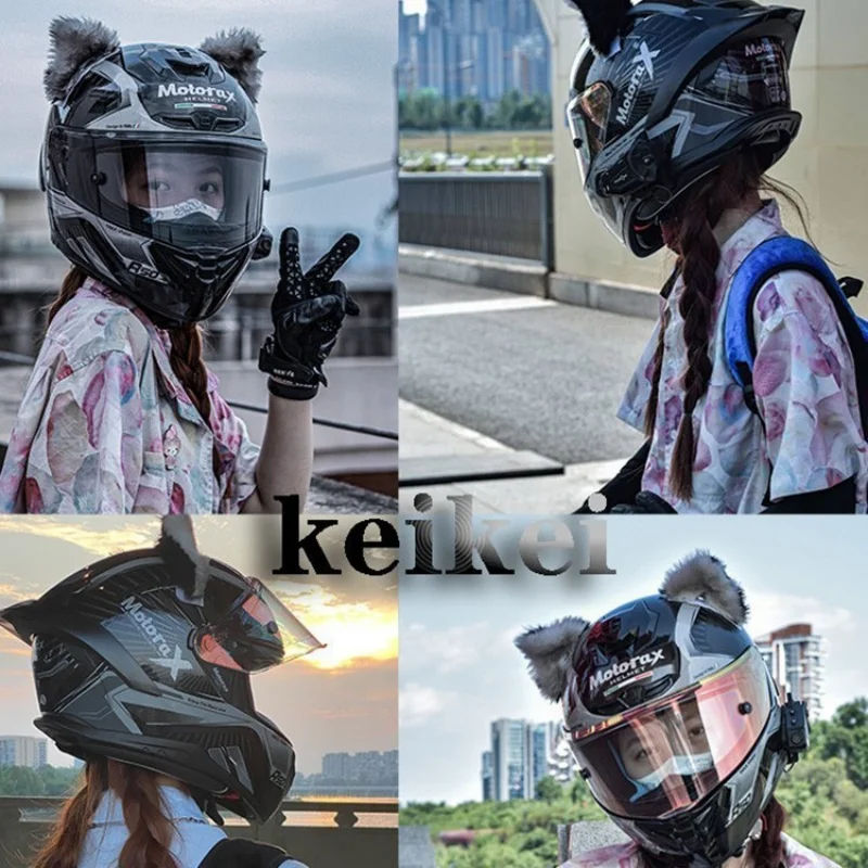 Helmet decoration three-dimensional Cat's ears (Steamed cat-ear shaped bread) motorcycle motorcycle motorcycle ski helmet take a
Helmet decoration three-dimensional Cat's ears (Steamed cat-ear shaped bread) motorcycle motorcycle motorcycle ski helmet take a