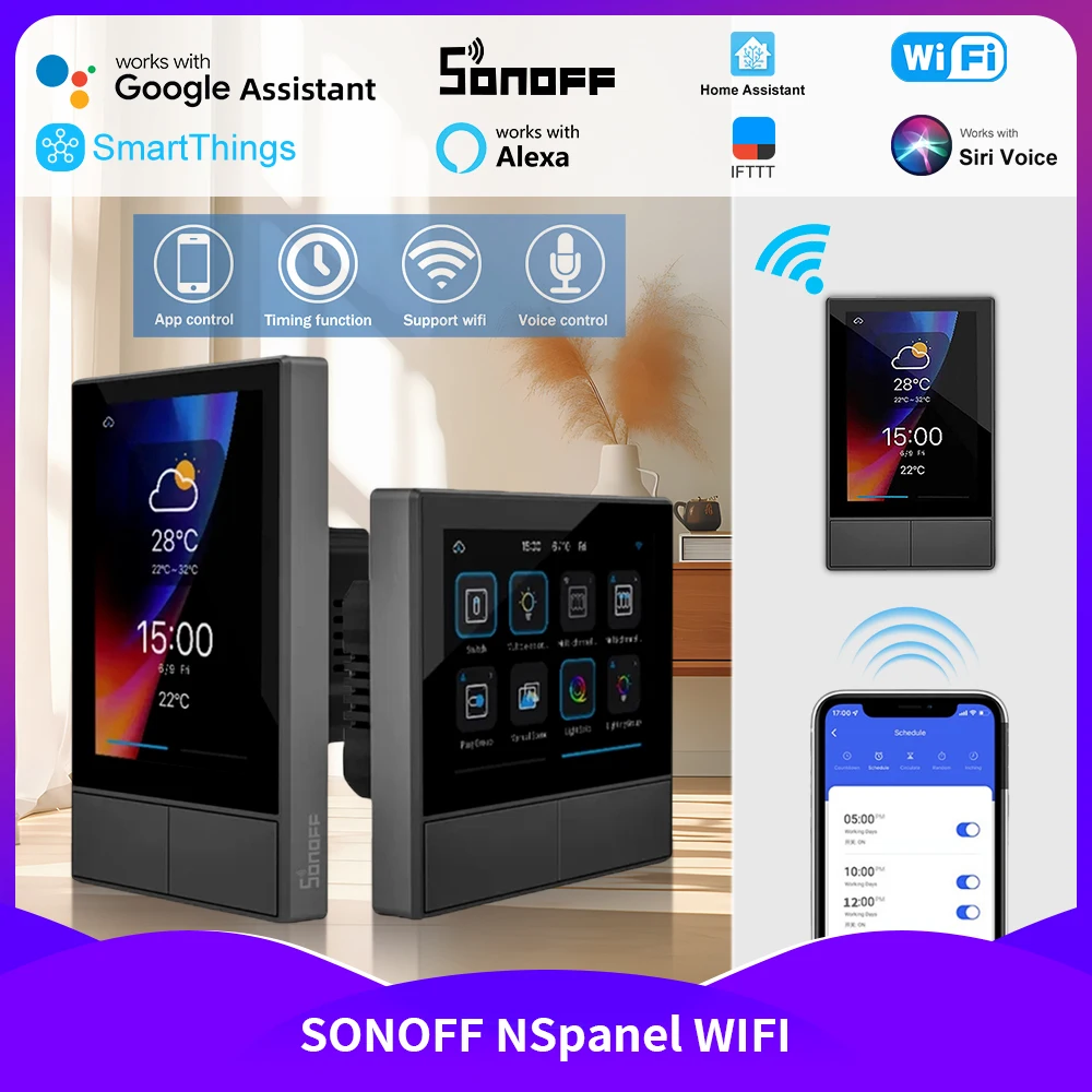 SONOFF Ewelink WiFi NSPanel Smart Scene Настенный переключатель Домашняя автоматизация Термостат Alexa Google Assistant Smartthings
SONOFF Ewelink WiFi NSPanel Smart Scene Настенный переключатель Домашняя автоматизация Термостат Alexa Google Assistant Smartthings