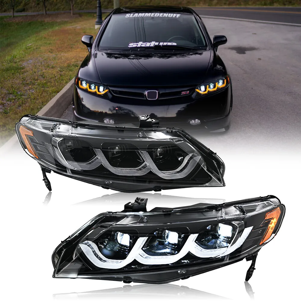 1Set Full LED Headlights Assembly Fit For Honda Civic 4-Door 2006-2011 Head Lamps Assembly DRL Turn Signal Front Head Lamps
1Set Full LED Headlights Assembly Fit For Honda Civic 4-Door 2006-2011 Head Lamps Assembly DRL Turn Signal Front Head Lamps
