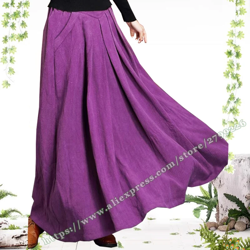 2023 Autumn Winter Womens Casual Vintage Thickened Linen Pleated Skirts , Retro Purple Cotton Linen A-line Long skirt for Women
2023 Autumn Winter Womens Casual Vintage Thickened Linen Pleated Skirts , Retro Purple Cotton Linen A-line Long skirt for Women