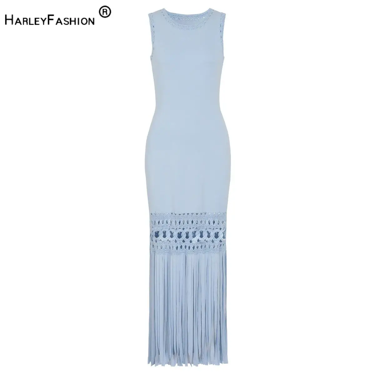 2026 Quality Lady Summer Sleeveless Fashion Wear O-neck Hollow Out Slit Tassel Hem Knitted Slim Fitted Women Long Dress
2026 Quality Lady Summer Sleeveless Fashion Wear O-neck Hollow Out Slit Tassel Hem Knitted Slim Fitted Women Long Dress