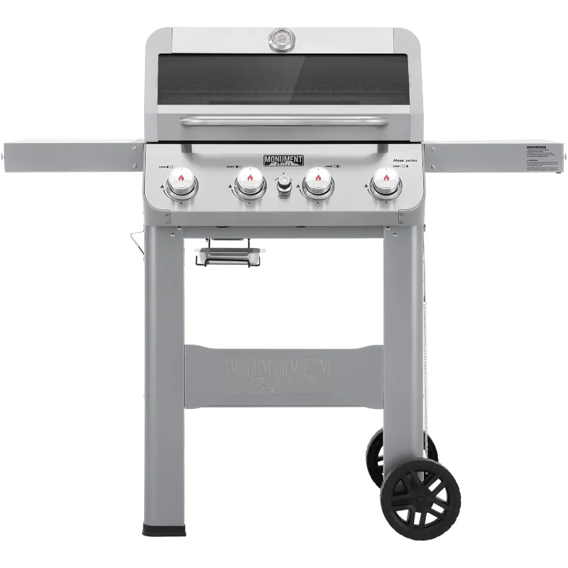 Monument Grills 4-Burner Liquid Propane Gas Grill, Silver Stainless Steel Grill Outdoor Patio Garden Barbecue Grill
Monument Grills 4-Burner Liquid Propane Gas Grill, Silver Stainless Steel Grill Outdoor Patio Garden Barbecue Grill