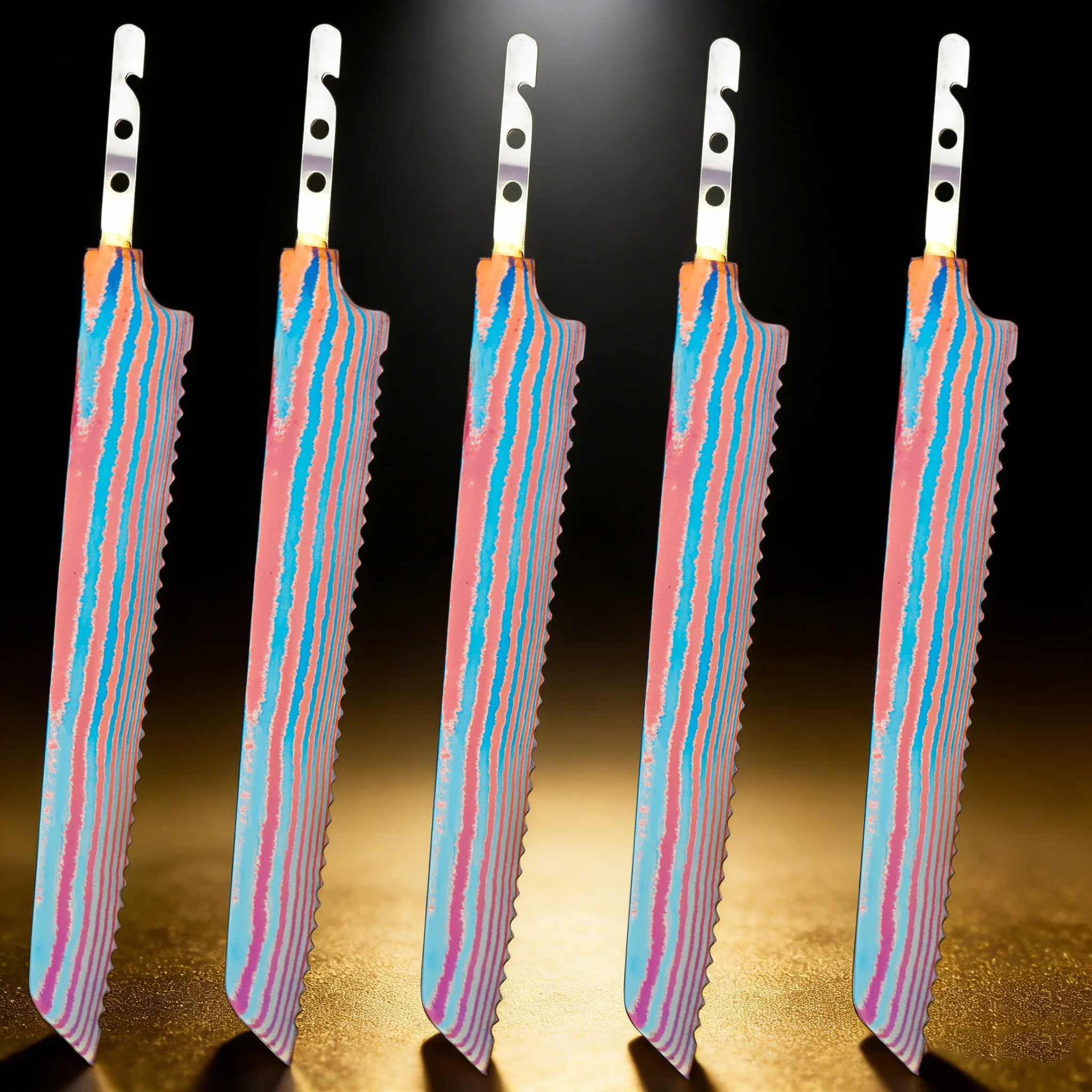 1/2/3/4/5PCS,Blank Blade Bread Knives Titanium Damascus Steel Food knife Bread Cheese Cake Knife Blades Home DIY Enthusiasts
1/2/3/4/5PCS,Blank Blade Bread Knives Titanium Damascus Steel Food knife Bread Cheese Cake Knife Blades Home DIY Enthusiasts