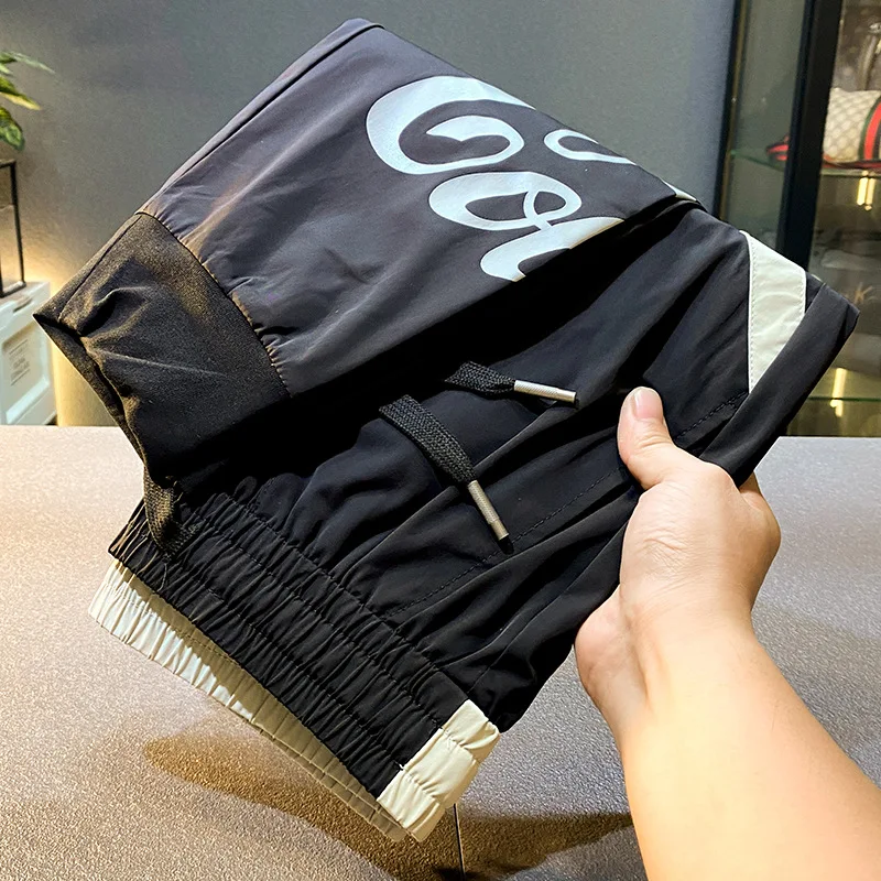 Summer thin leg binding pants, 90% men's casual pants, trendy brand fashion printed high-end quick drying sports pants
Summer thin leg binding pants, 90% men's casual pants, trendy brand fashion printed high-end quick drying sports pants