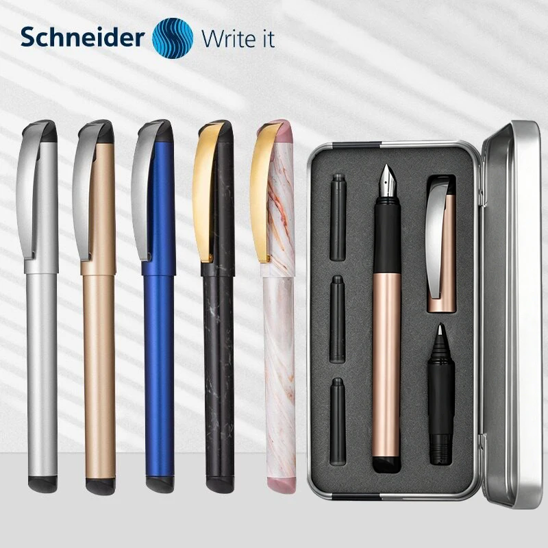 Schneider BK600 Fountain Pen Gift Box Set 0.5mm Iraurita Gel Dual Tip Vulpen Calligraphy Pen Dolma Kalem Kalem Office Supplies
Schneider BK600 Fountain Pen Gift Box Set 0.5mm Iraurita Gel Dual Tip Vulpen Calligraphy Pen Dolma Kalem Kalem Office Supplies