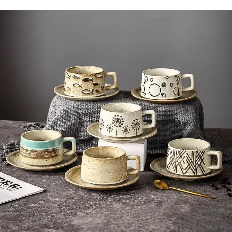 Japanese Retro Ceramic Mug Set Hand-painted Pattern Coffee Office Beverage Cup Milk Household Tea Cups Water
Japanese Retro Ceramic Mug Set Hand-painted Pattern Coffee Office Beverage Cup Milk Household Tea Cups Water