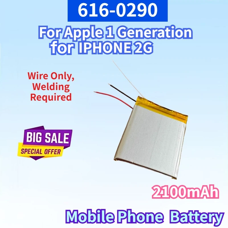Newest 616-0290 2100mAh Replacement Battery for Apple 1 Generation for IPHONE 2G High Quality Mobile Phone Rechargeable Battery
Newest 616-0290 2100mAh Replacement Battery for Apple 1 Generation for IPHONE 2G High Quality Mobile Phone Rechargeable Battery