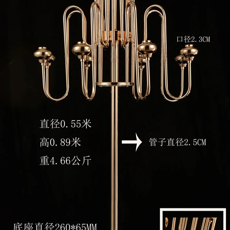 Wedding table flower device candle holder crystal prop wedding hall main table flower device wedding wrought iron shelf ornament
Wedding table flower device candle holder crystal prop wedding hall main table flower device wedding wrought iron shelf ornament