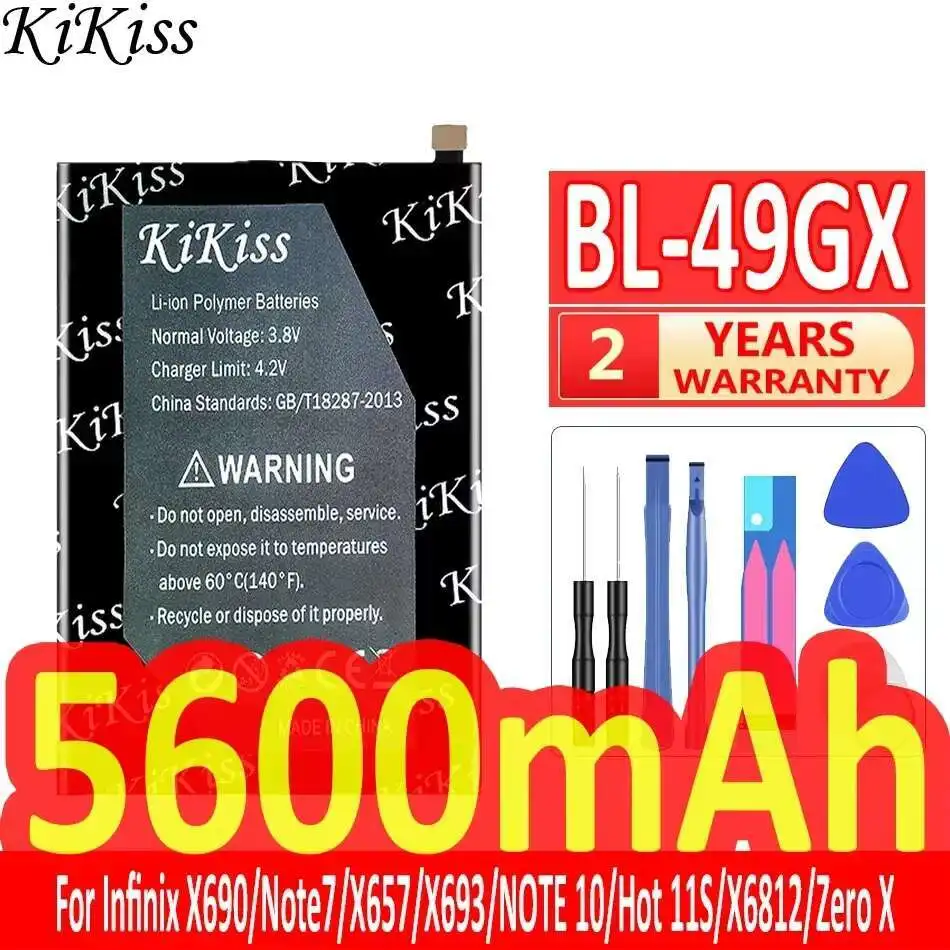 Литий-ионный аккумулятор BL-49GX для Infinix X690/Note 7 10/X657/X693/Note7 Note 10/Hot 11S/X6812/Zero X
Литий-ионный аккумулятор BL-49GX для Infinix X690/Note 7 10/X657/X693/Note7 Note 10/Hot 11S/X6812/Zero X