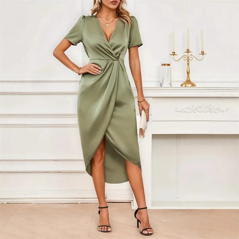 2025 Amazon Bestseller Women's Wrap V-Neck Maxi Dress - Elegant Cross Front Long Dress for Spring Summer
2025 Amazon Bestseller Women's Wrap V-Neck Maxi Dress - Elegant Cross Front Long Dress for Spring Summer