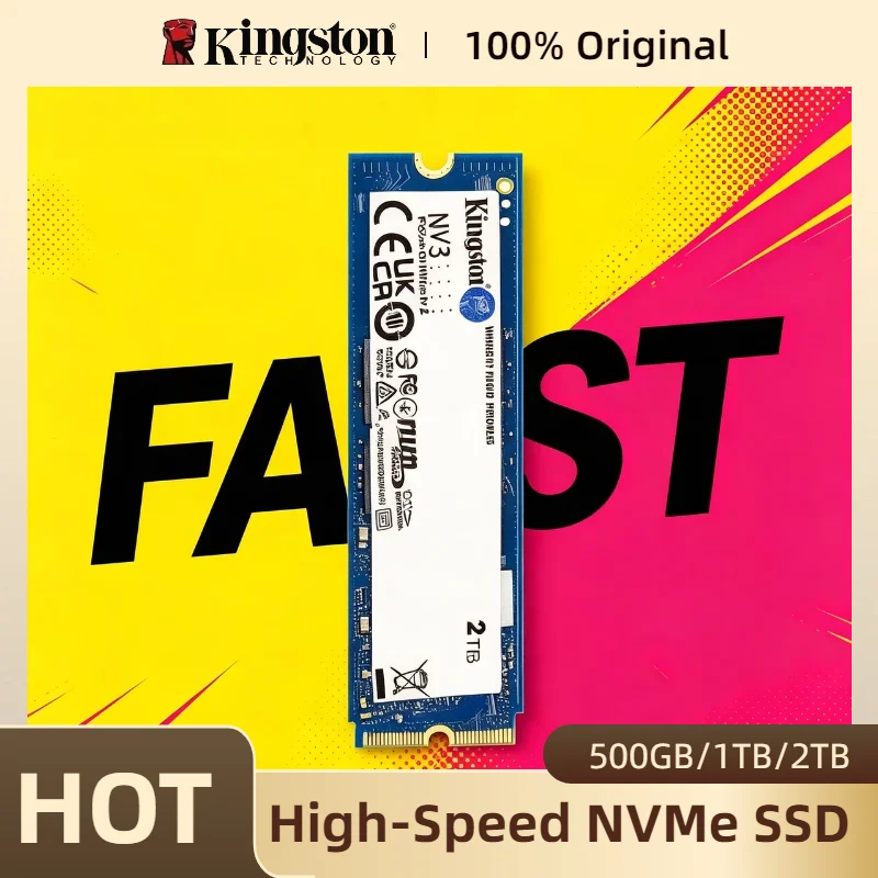 Kingston NV3 PCIe 4.0 NVMe SSD M.2 2280 500GB 1TB 2TB Up to 6000MB/s Internal Solid State Drive for Laptop Desktop Pro
Kingston NV3 PCIe 4.0 NVMe SSD M.2 2280 500GB 1TB 2TB Up to 6000MB/s Internal Solid State Drive for Laptop Desktop Pro