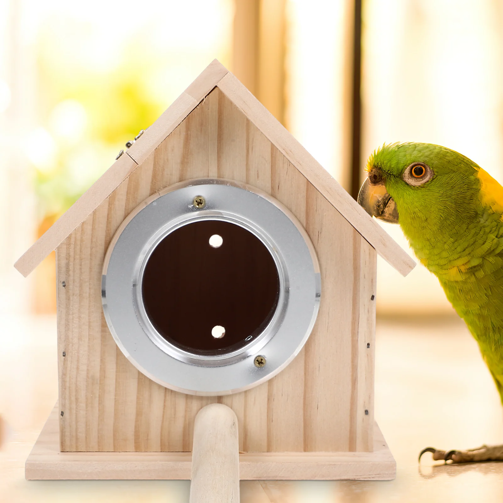 Wooden Bird Nest House Durable Wood Hanging Birdhouse With String Indoor Outdoor Decoration Creative Pet Breeding Box 
Wooden Bird Nest House Durable Wood Hanging Birdhouse With String Indoor Outdoor Decoration Creative Pet Breeding Box