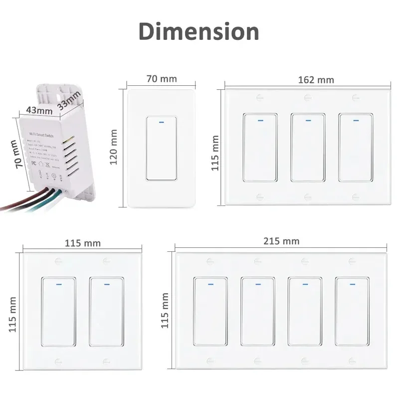 США AU ZigBee 3.0 Tuya Smart Life Беспроводной кнопочный переключатель Настенный голосовой пульт дистанционного управления Два с нейтралью США 1 2 3 4 Gang
США AU ZigBee 3.0 Tuya Smart Life Беспроводной кнопочный переключатель Настенный голосовой пульт дистанционного управления Два с нейтралью США 1 2 3 4 Gang