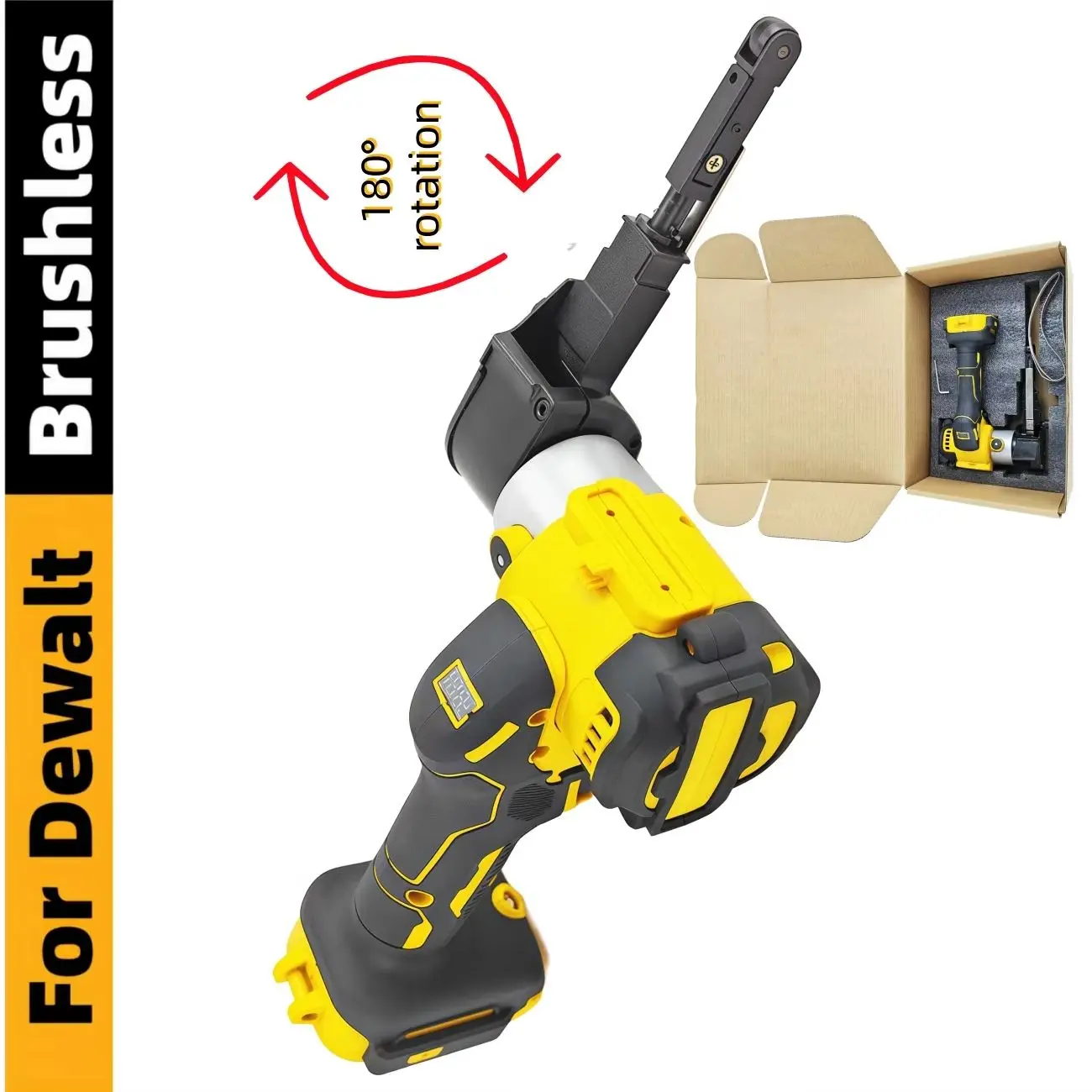 Cordless Brushless Belt Sander For Dewalt 20V Battery 180° Adjustable 0-1700m/min 700W Wood Sanding Power Tool
Cordless Brushless Belt Sander For Dewalt 20V Battery 180° Adjustable 0-1700m/min 700W Wood Sanding Power Tool