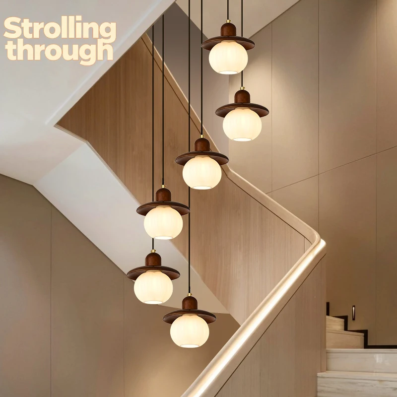 Pumpkin stairs chandelier French medieval 2025 new solid wood villa living room empty small duplex building rotating Chinese
Pumpkin stairs chandelier French medieval 2025 new solid wood villa living room empty small duplex building rotating Chinese