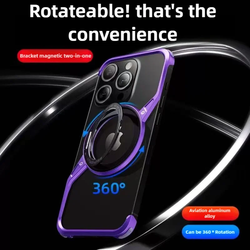 Magnetic Metal Z Shape Phone Case For iPhone16 Pro Max 15 14 Pro 360 Degree Rotation Stand Aluminum Hollow Heat Dissipation Case
Magnetic Metal Z Shape Phone Case For iPhone16 Pro Max 15 14 Pro 360 Degree Rotation Stand Aluminum Hollow Heat Dissipation Case