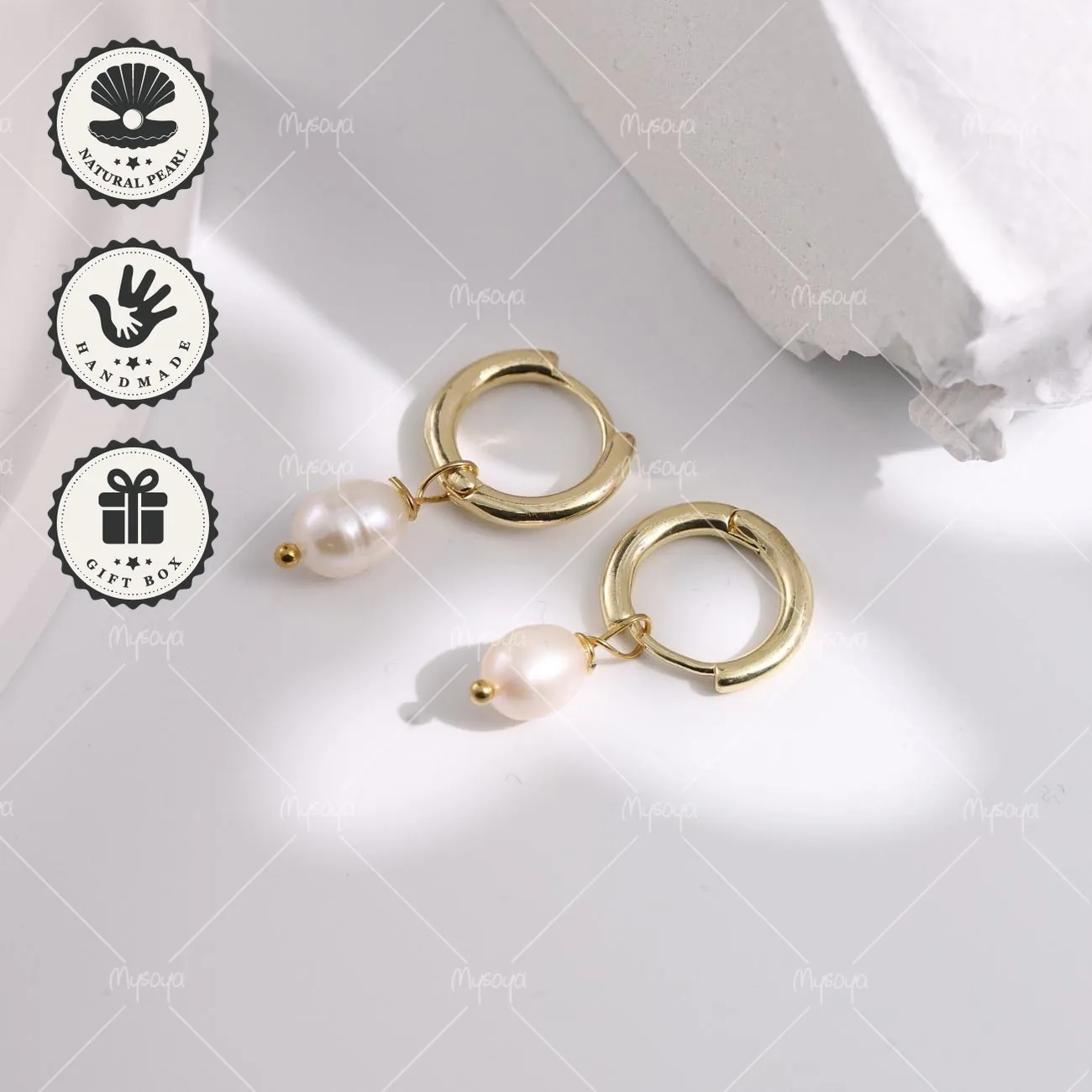 Mysoya Golden Earrings White Rice Freshwater Pearl 6–7mm Gift Box Valentine’s Day Birthday Gift For Her
Mysoya Golden Earrings White Rice Freshwater Pearl 6–7mm Gift Box Valentine’s Day Birthday Gift For Her
