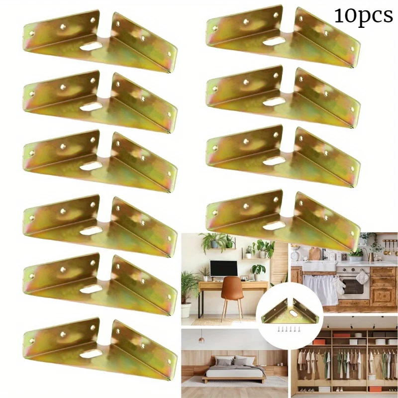 10pcs 90 Degree Right Angle Stainless Steel Flat Corner Brace Type Shelf Supports Joint Angle Shelves Furniture Cabinet
10pcs 90 Degree Right Angle Stainless Steel Flat Corner Brace Type Shelf Supports Joint Angle Shelves Furniture Cabinet