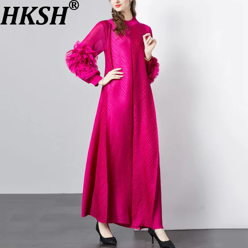 HKSH весенне-осеннее новое женское платье с длинными рукавами и оборками, плиссированное однотонное утягивающее элегантное темпераментное платье Ins HK12907
HKSH весенне-осеннее новое женское платье с длинными рукавами и оборками, плиссированное однотонное утягивающее элегантное темпераментное платье Ins HK12907