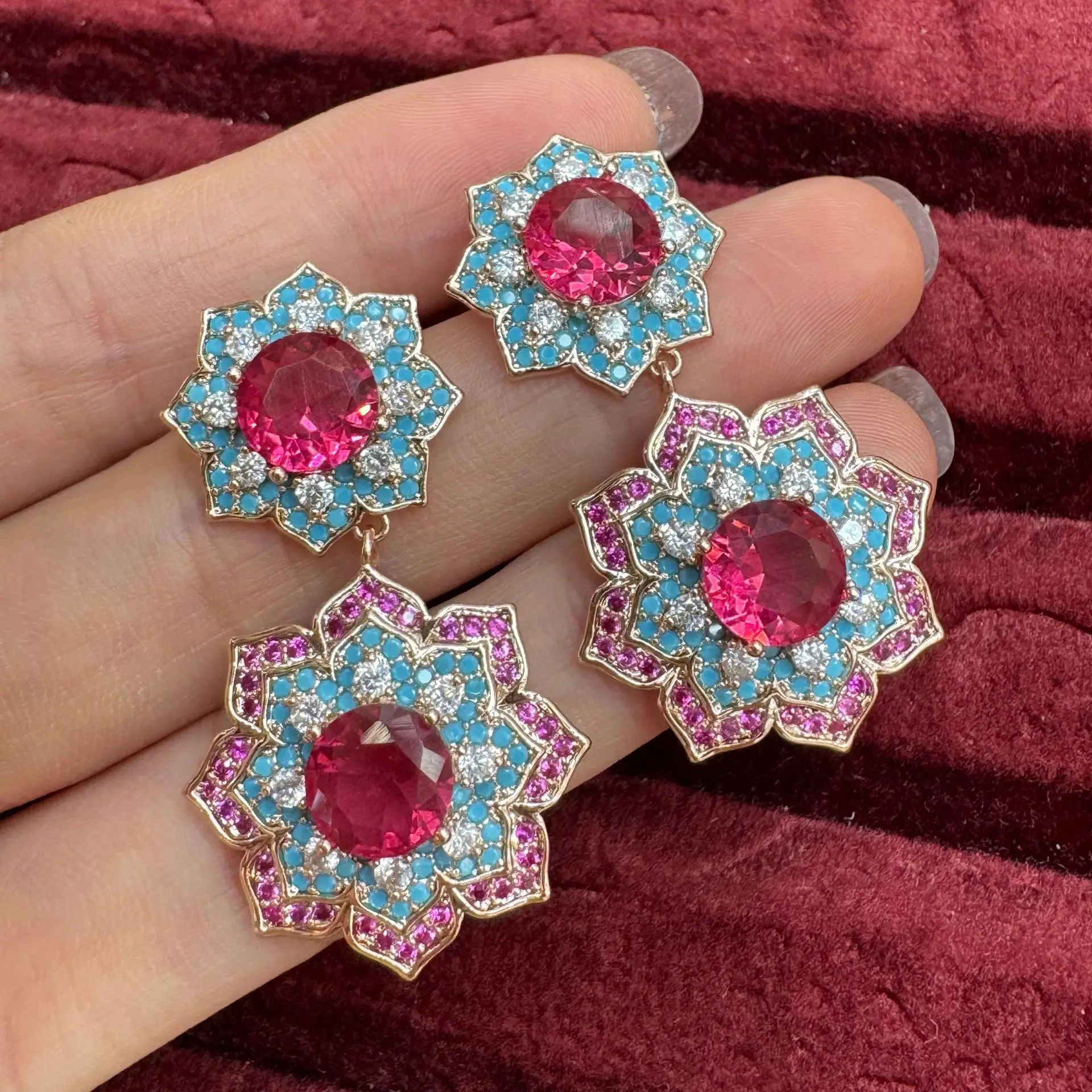 luxury zirconia flower earrings for women dinner party wedding jewelry sparkly blue fushia silver flower dangling earrings
luxury zirconia flower earrings for women dinner party wedding jewelry sparkly blue fushia silver flower dangling earrings