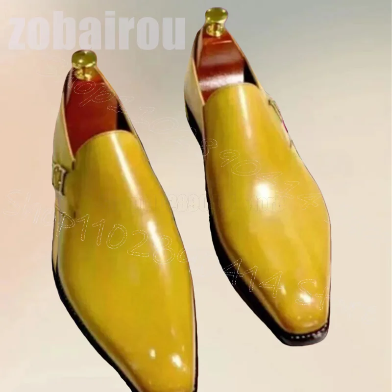 Yellow Buckle Matte Leather Men Loafers Fashion Slip On Men Shoes Luxury Handmade Party Banquet Dating Office Men Dress Shoes
Yellow Buckle Matte Leather Men Loafers Fashion Slip On Men Shoes Luxury Handmade Party Banquet Dating Office Men Dress Shoes