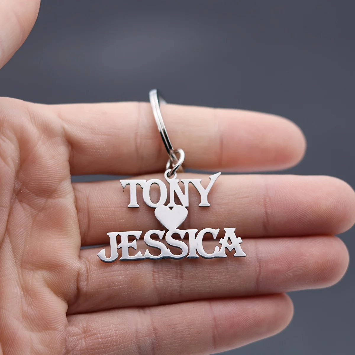 Custom Two Person Couple Keychain,Personalized Stainless Steel Heart-Shaped Key Chain With Engraved Name Letters,Christmas Gifts
Custom Two Person Couple Keychain,Personalized Stainless Steel Heart-Shaped Key Chain With Engraved Name Letters,Christmas Gifts