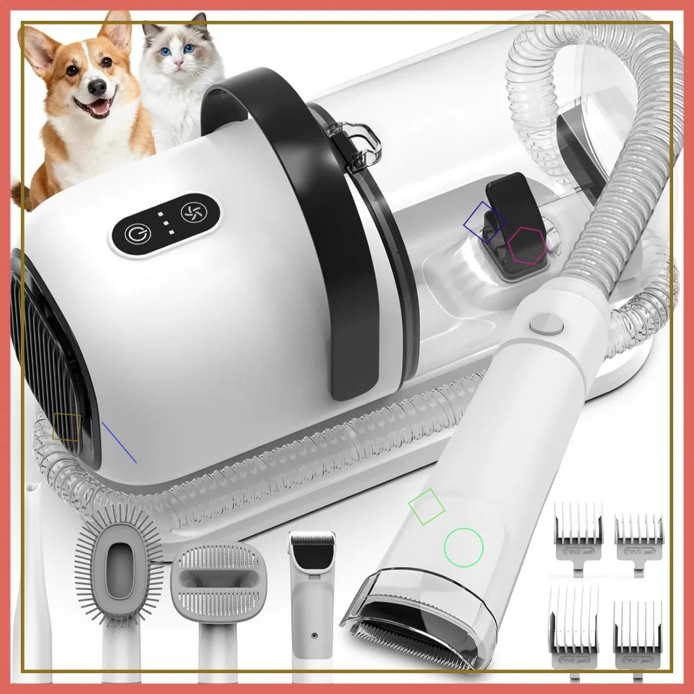 All-in-One Pet Grooming Kit with Hair Clipper & Shedding Brush, Low Noise 12,000Pa Dog Hair Vacuum, PG01
All-in-One Pet Grooming Kit with Hair Clipper & Shedding Brush, Low Noise 12,000Pa Dog Hair Vacuum, PG01