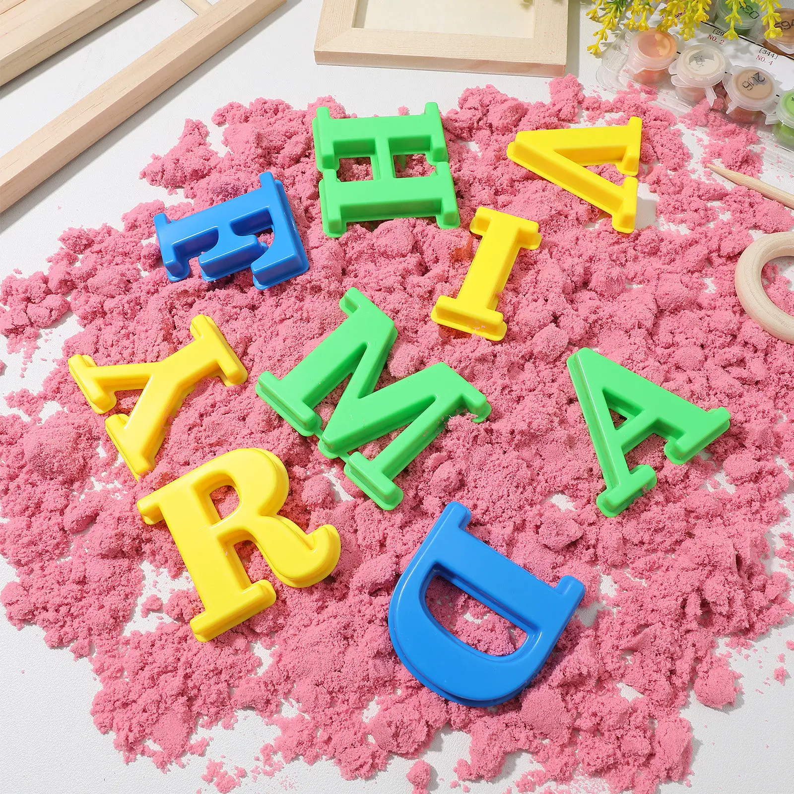 26Pcs Beach Sand Alphabet Letters Molds Creative Learning Kit Bright Colored Letter Molding Set Early Education Development
26Pcs Beach Sand Alphabet Letters Molds Creative Learning Kit Bright Colored Letter Molding Set Early Education Development
