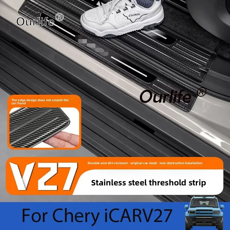 For iCARV27 2026 Car Threshold Protection Sticker Rear Trunk Inner Bumper Plate Guard Stainless steel Protector Accessorie
For iCARV27 2026 Car Threshold Protection Sticker Rear Trunk Inner Bumper Plate Guard Stainless steel Protector Accessorie