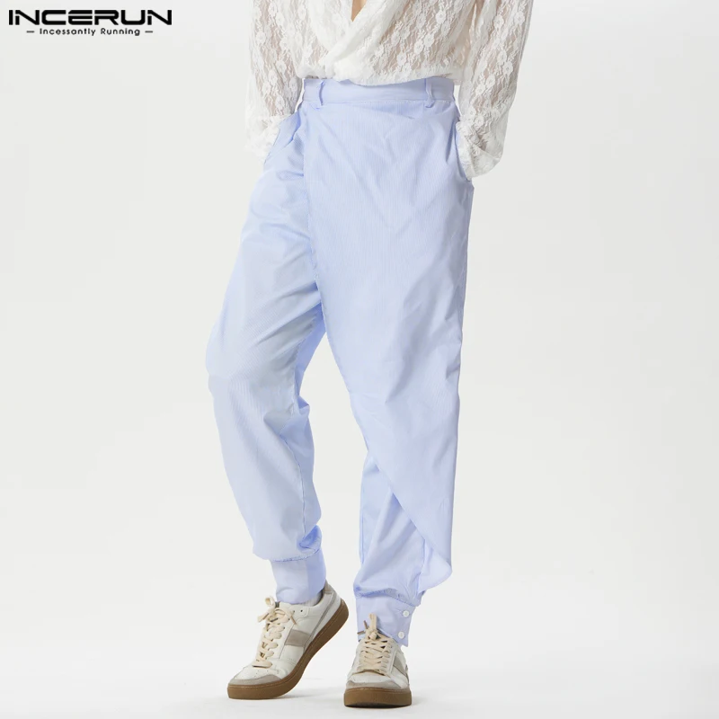 INCERUN 2024 American Style Pantalons Men's Striped Patchwork Design Long Pants Casual Street All-match Wide Leg Trousers S-5XL
INCERUN 2024 American Style Pantalons Men's Striped Patchwork Design Long Pants Casual Street All-match Wide Leg Trousers S-5XL